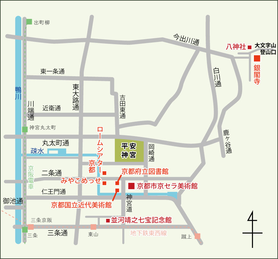 岡崎界隈の地図
